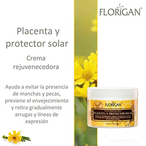Crema Rejuvenecedora Placenta y Protector Solar Florigan® 350grs.