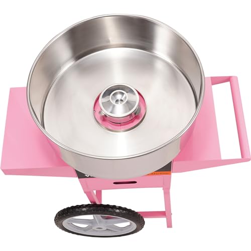 Carro Eléctrico de Algodón VEVOR Rosa con Tazón de Acero Inoxidable y Cuchara de Azúcar