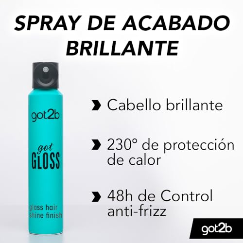 Got2b Spray de acabado brillante para cabello Got Gloss 200ml
