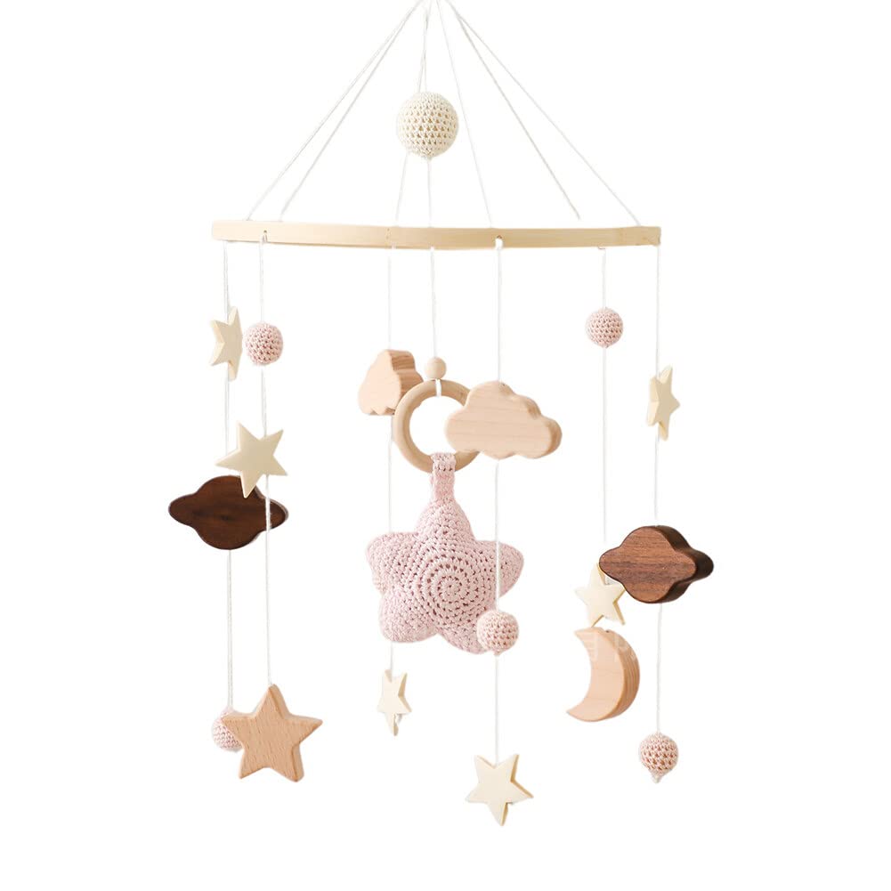 Lindo móvil para cuna – Decoración neutra de género con accesorio para colgar