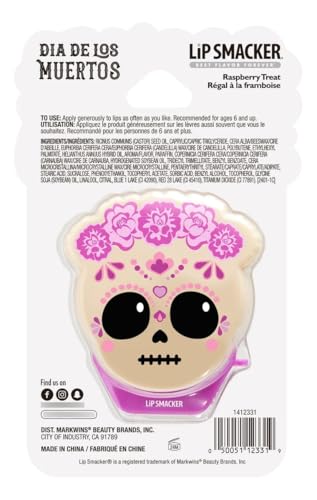 Lip Smacker - Día de los Muertos Catrina Bálsamo Labial Delicia de Frambuesa Hidratante y Protector