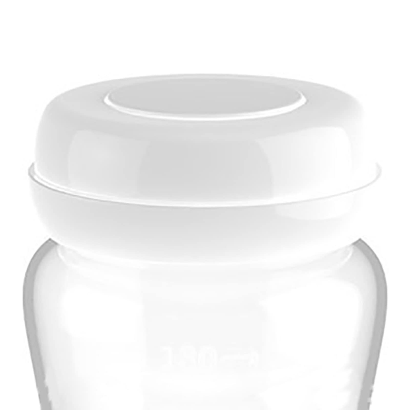 Botellas de Leche Materna, 4PCS Botellas de Almacenamiento de Leche Materna Botellas de Congelador de Leche Materna a Prueba de Fugas de Calibre Ancho con Junta de Silicona 180ml