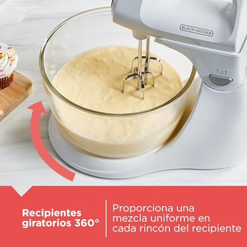 Black+Decker Batidora 2 en 1 Vertical y Manual, 5 Velocidades + Turbo, MX9125-0WDLA