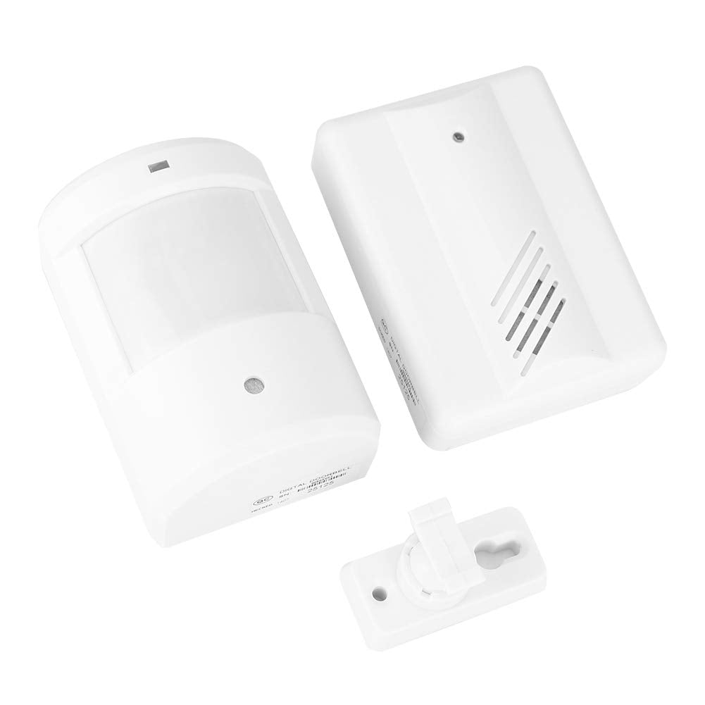 Bienvenido Kit de Timbre Alarma de Seguridad de Entrada de Volumen Ajustable Detector de Sensor infrarrojo IR Timbre de Puerta para Puerta de jardín