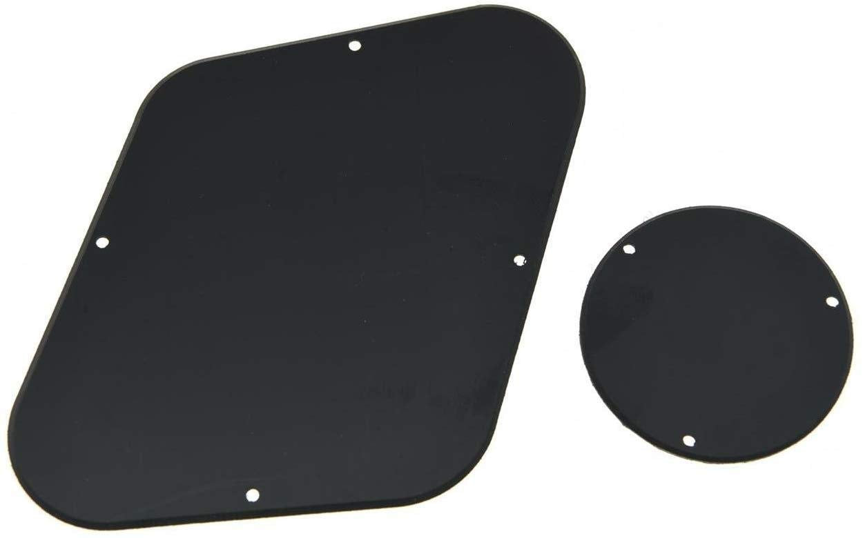 Dopro - Placa de control trasera para Epi Les Paul (1 capa), negro sólido