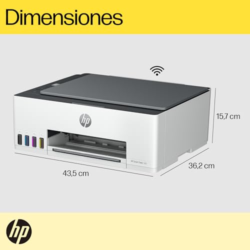 HP Impresora Multifuncional Smart Tank 580, Tinta Continua, Color, Wi-Fi, Dúplex (Doble Cara) Manual, Impresión Desde Smart App, 2 años de Garantía (1F3Y2A)