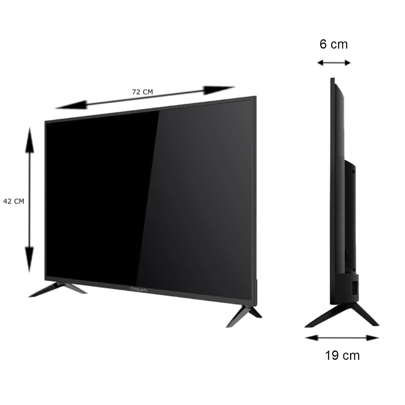 Q-touch - Smart TV Android 32" HD - Pantalla LED, WiFi, Netflix, Youtube