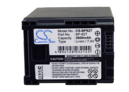 Cameron Sino - Batería para videocámara Canon FS10, VIXIA HFM41, VIXIA HFS30, Vixia HG20, Vixia HG21, VIXIA XA10, VIXIA XA20, VIXIA XA25, VIXIA XA30 PN: Canon BP-820, BP-820 4 46 46 0 mAh / 19,24 Wh