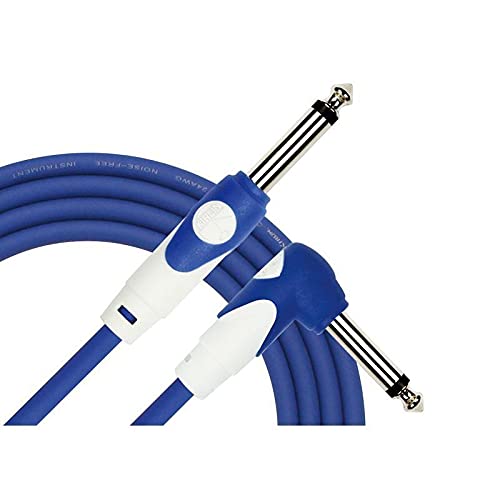 Cable para instrumento Kirlin profesional, 10 metros plug 1/4 escuadra, LGI202 colores (Azul)