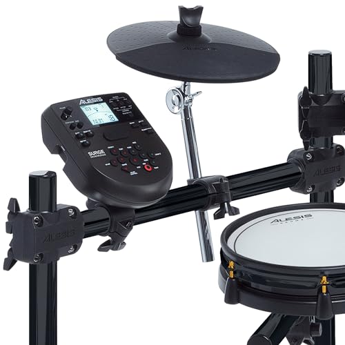 Alesis Surge Mesh SE Kit - Set de Batería Electrónica, conectividad MIDI USB, parches de malla, módulo percusión, rack sólido, 40 kits y 385 sonidos