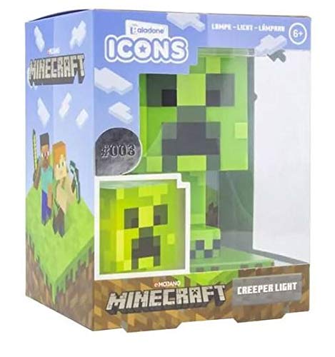 Lámpara Paladone Creeper Minecraft con Iconos