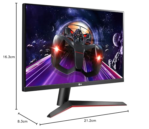 LG 24MP60G-B Monitor IPS Full HD de 24 Pulgadas (1920 x 1080) con AMD FreeSync y Tiempo de Respuesta MBR de 1 ms, y diseño virtualmente sin Bordes de 3 Lados, Color Negro
