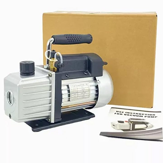FIXITFAST Bomba de vacío rotativa de paletas de una etapa 5CFM 5 Pa 1/3HP para aire acondicionado refrigerante HVAC herramienta de aire, puerto de entrada abocardado Capacidad de aceite 225ml Azul