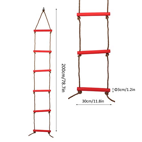 Escalera de Escalada RiToEasysports Verde 6 Secciones para Niños