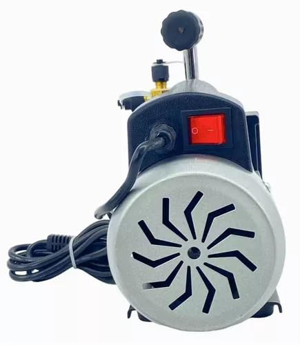 FIXITFAST Bomba de vacío rotativa de paletas de una etapa 5CFM 5 Pa 1/3HP para aire acondicionado refrigerante HVAC herramienta de aire, puerto de entrada abocardado Capacidad de aceite 225ml Azul