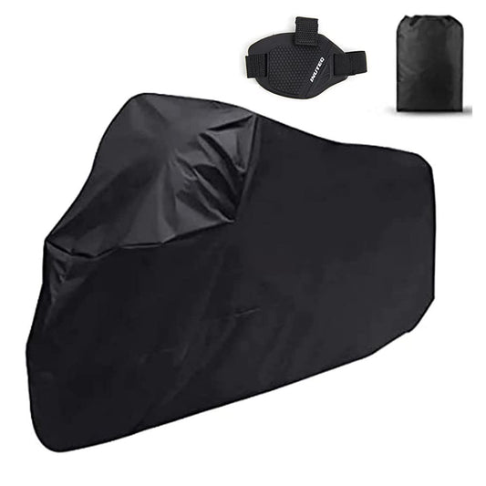 Jiula - Funda para Moto Set Cubierta de la Motocicleta - Funda para Moto Set Impermeable, con Accesorios de Cambio de Marchas para Zapatos, 230 x 125 x 95 CM (XL,Negro+Cambio de Marchas para Zapatos)