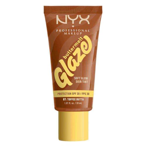 Tinta de Maquillaje Glaze Tint con SPF 30 de Nyx Professional Makeup, Tono Toffee Butta (Café)