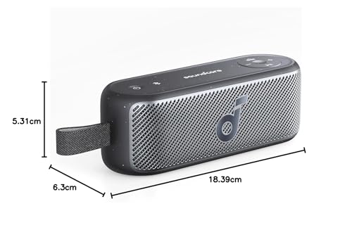 Soundcore by Anker Motion100 Bocinas Portátiles Bluetooth Hi-Res, Controladores de Rango Completo, Graves Impactantes, Ecualizador Personalizable, IPX7, Ideal para Exteriores