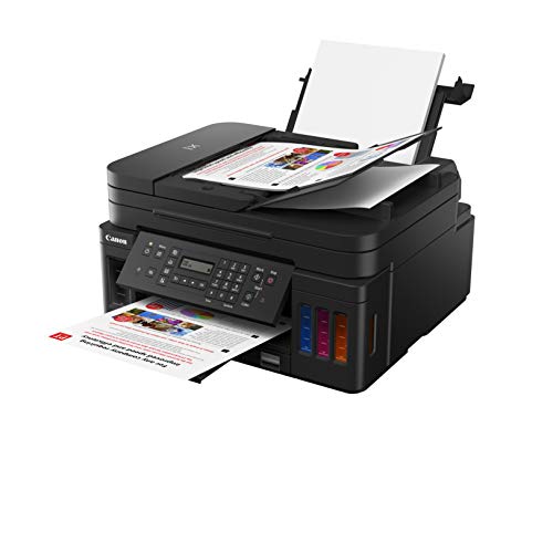 Canon Impresora Multifuncional Wi-Fi G7010 de Tanque de tintas, Bandeja de Entrada de 350 Hojas con ADF y Fax