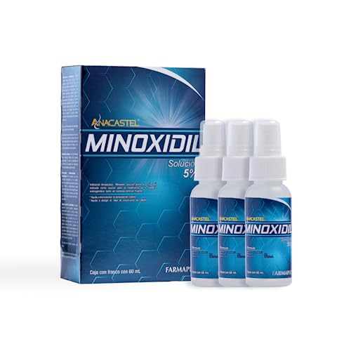 MINOXIDIL Solución 5% Spray Anticaída Cabello y Barba | 3 Piezas