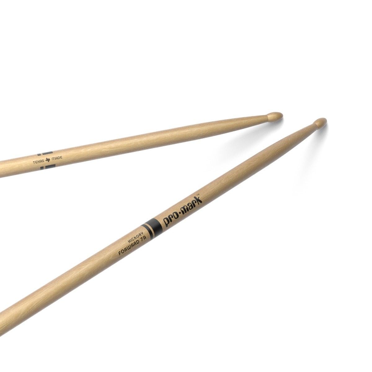 Promark American Hickory Classic 7A Drumsticks, Oval Tip, Four Pairs