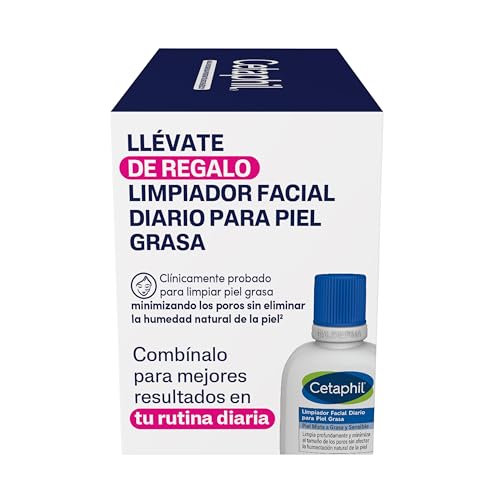 Kit Cetaphil para Piel Mixta a Grasa Optimal Hydration Water Gel Restaurador 48g + Regalo Limpiador Facial Diario Para Piel Grasa 29ml Recomendado por Dermatólogos para Piel Sensible.