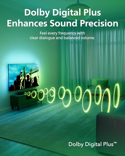 Philips Barra de Sonido Dolby Digital Plus de 2.0 Canales brindándote una Experiencia de Sonido 3D