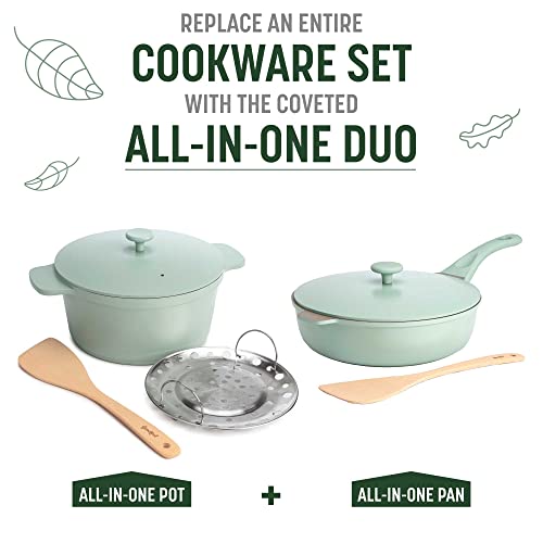 Goodful - Olla todo en uno, antiadherente de revestimiento múltiple, horno holandés fundido de alto rendimiento con tapa a juego, estante para asar y volteador, hecha sin PFOA, utensilios de cocina