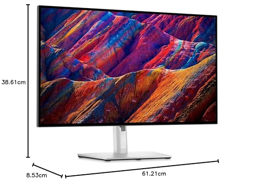Dell UltraSharp U2723QE Monitor LCD 4K UHD WLED de 27 Pulgadas, 16:9, Color Negro, Plateado