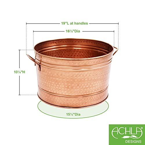 ACHLA Designs Bañera Redonda martillada chapada en Cobre