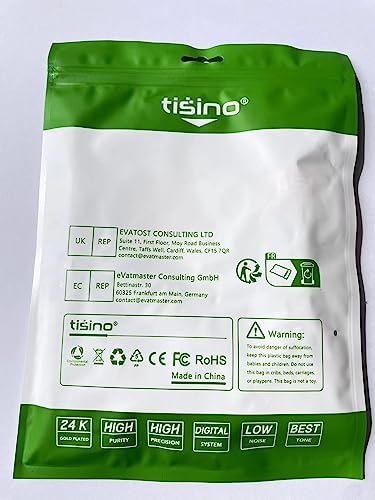 TISINO Cable TRS de 6,35 mm, trenzado de nailon de 6,35 mm, cable de audio equilibrado macho a macho, 1 metro