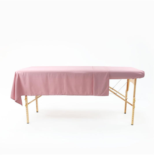 La Nueva Perla Juego Sabana Camilla Masaje Spa Exploracion Microfibra Color (Palo de Rosa, 1 Juego (2 Piezas))
