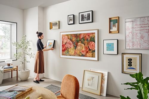 Samsung 55-Inch Class QLED 4K LS03D The Frame Series Quantum HDR Smart TV con Dolby Atmos, modo artístico, antirreflejo, marco personalizable, montaje de pared delgado con Alexa incorporado (QN55LS03D