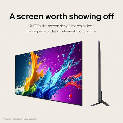 LG QNED80 4K Smart TV de 65 Pulgadas, procesador α5 AI 4K, atenuación Local, Alexa integrada, HDR10, HGIG, ALLM, WebOS 24, Control Remoto mágico (65QNED80TUC, 2024)