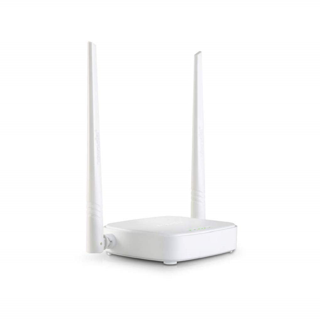 Tenda N301 Router Inalambrico Wi-Fi 300 MBps, 2 Antenas 5dBi, Puertos Fast Ethernet, Puerto USB, Boton WPS, Blanco