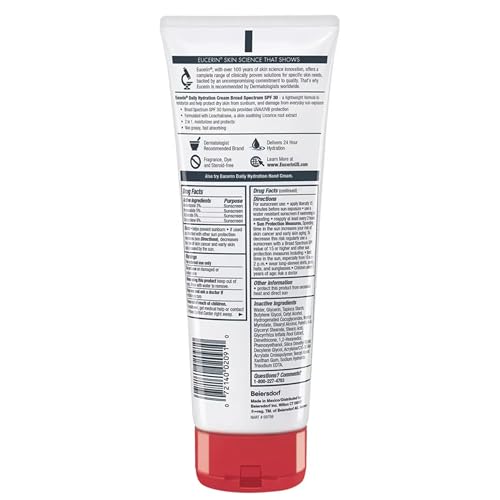 Eucerin Daily Hydration Broad Spectrum SPF 30 Body Cream, 8.0 Ounce