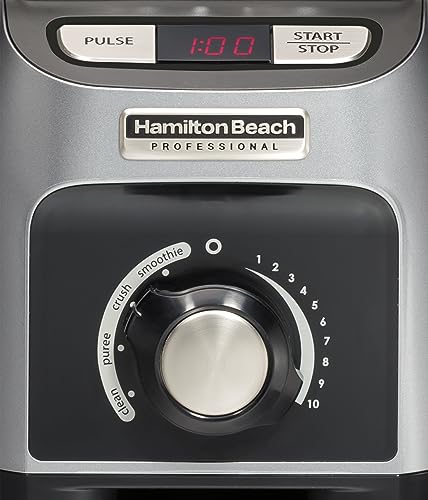 Licuadora Programable Hamilton Beach Professional 58850/4 programas/ 2.4 Caballo de Fuerza y una potencia de 1800 Watts/Vaso de Tritan de 1.8 L