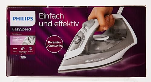 Plancha de Vapor Philips Gris Suela de Cerámica 2000W
