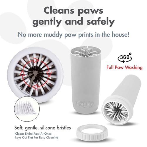Dexas MudBuster PW72032-22WP - Limpiador portátil para Patas de Perro, Grande, Blanco Brillante, edición Especial