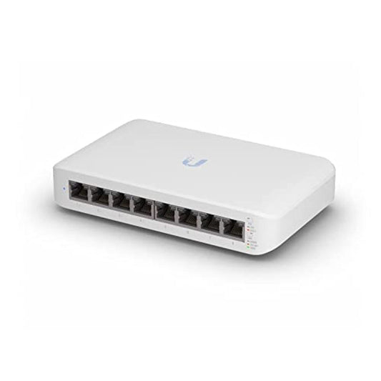 Ubiquiti UniFi Switch Lite 8 PoE | Switch Gigabit de 8 Puertos con 4 Puertos PoE+ 802.3at (USW-Lite-8-PoE), Blanco
