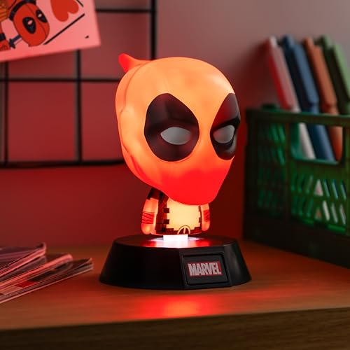 Deadpool - Luz de icono 3D con licencia oficial de Disney Marvel para oficina, sala de juegos, dormitorio, decoración de regalo y accesorio para ventilador de Marvel | Paladone