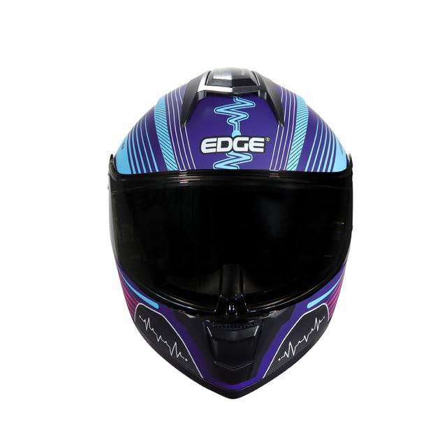 Casco para Moto Integral Boston - Casco Motocicleta Marca Edge - Visor Doble ANTIVAHO - Cascos para Motos Certificados Dot Moto - Accesorios para Moto Motocross Motocicleta Mujer Hombre (Purpura, S)