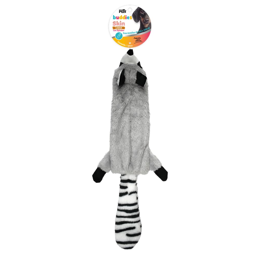 Juguete para Perro Fancy Pets Lemur Buddies con Sonido y Botella Reemplazable