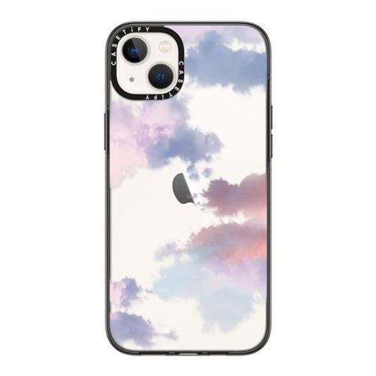 Funda Esencial CASETiFY Negro Transparente Nubes para iPhone 14 Plus