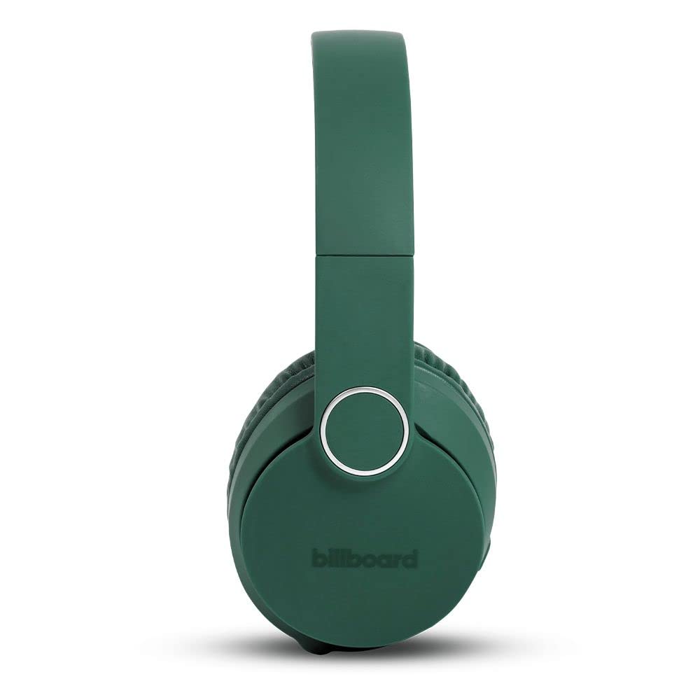 Billboard Audífonos Inalámbricos Soul Track On Ear | Cancelación De Ruido Ambiental | Batería De hasta 5 Horas Duración Función Auxiliar con Cable 3.5. mm | Micrófono, Modelo 2025 (Olivo)