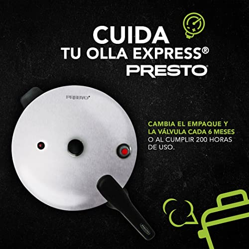 Tubo de Escape de Presión Presto Aluminio Negro 17 y 21L