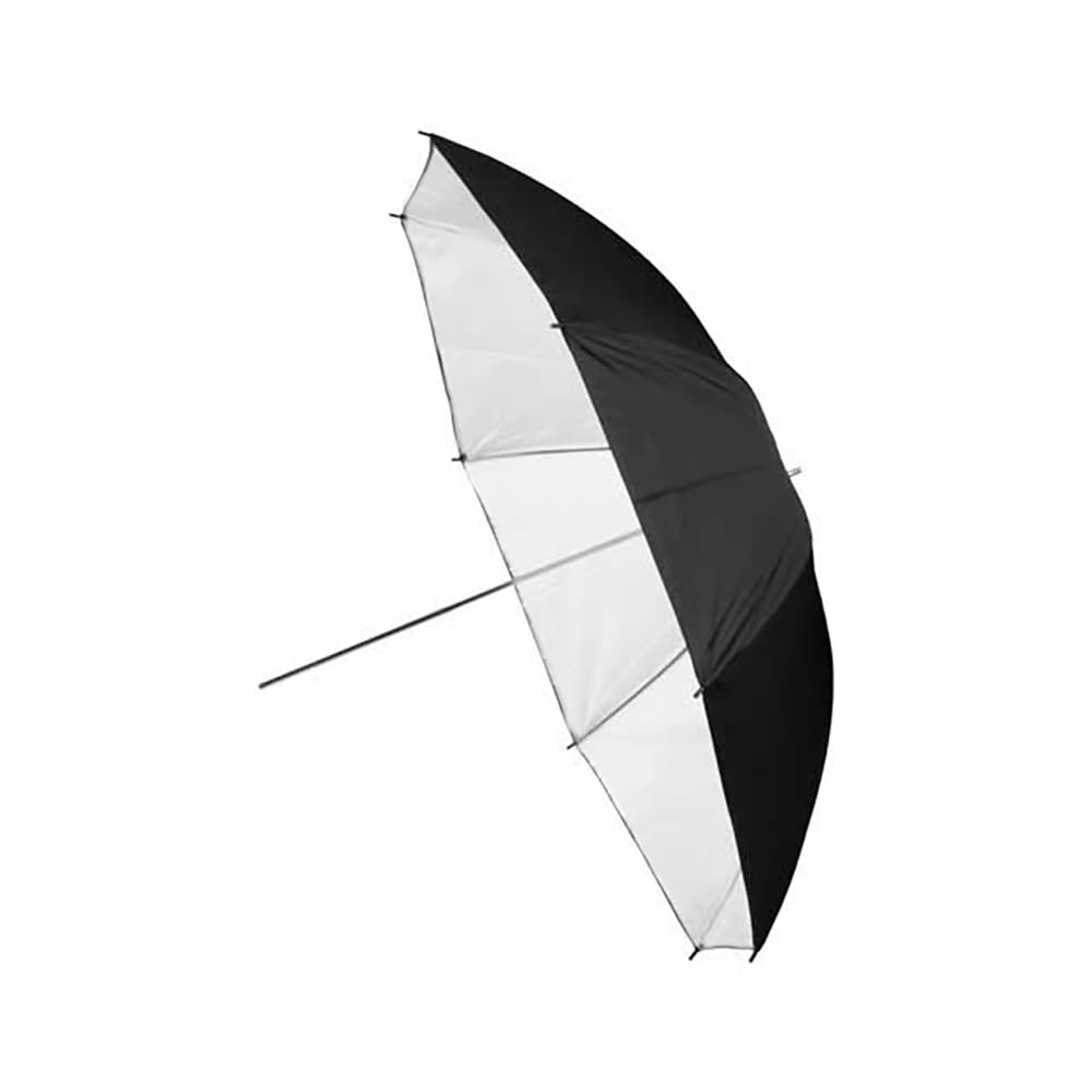 Fotodiox Sombrilla de Estudio de Alta Calidad, Reflectante en Blanco y Negro, 43 Pulgadas, con Interior Blanco Neutro
