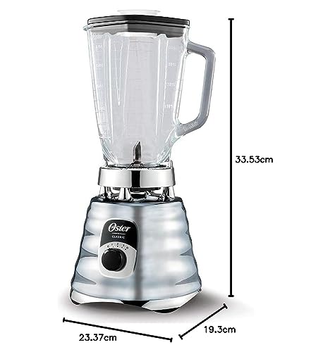 Licuadora Oster Cromo Clásica con Perilla Ergonómica y 3 Velocidades