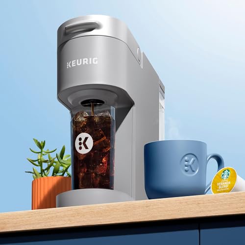 Keurig - Cafetera helada, cafetera helada K-Cup de una sola porción, con capacidad de café caliente y frío, prepara cualquier cápsula K-K-CP, gris