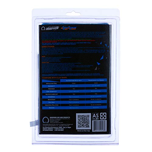 Manopla de Lavado Nanoskin Autoscrub Azul Microfibra de Grado Fino 6 x 8.7 Pulgadas
